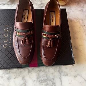 Gucci Loafer with Web and interlocking G